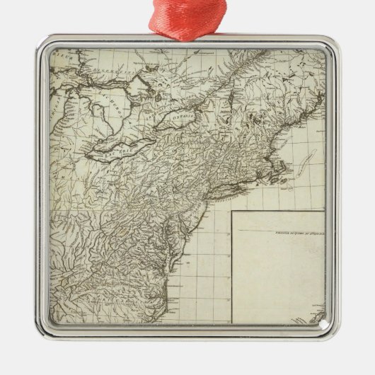 Ornement Métallique Carte composée du Canada (Devant)
