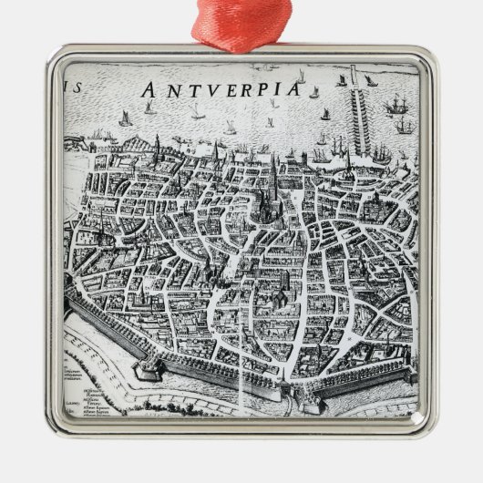 Ornement Métallique Carte d'Anvers (Devant)