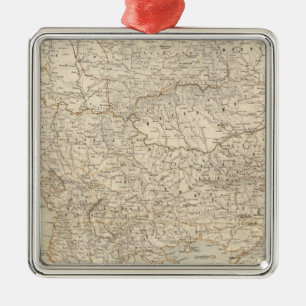 Ornement Métallique Carte d'atlas de la Turquie et de la Grèce