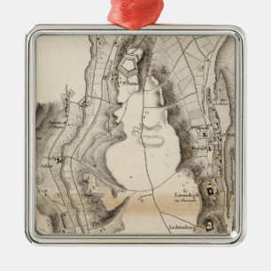 Ornement Métallique Carte d'atlas de plateau de St Pierre