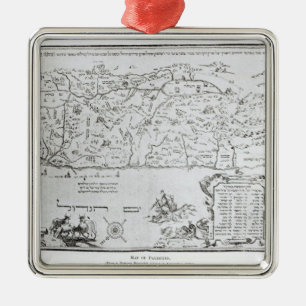 Ornement Métallique Carte de la Palestine, d'un Haggadah de pâque
