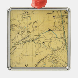 Ornement Métallique Carte de l'Alaska
