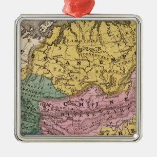 Ornement Métallique Carte de l'Asie