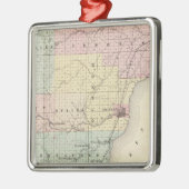 Ornement Métallique Carte de pièce du sud du comté d'Oconto (Gauche)