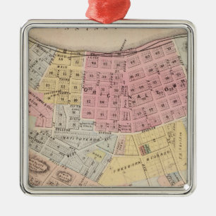 Ornement Métallique Carte de Red Wing, comté de Goodhue, Minnesota