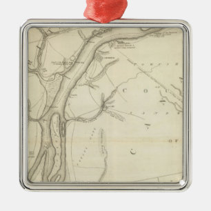 Ornement Métallique Carte de Rivière Détroit