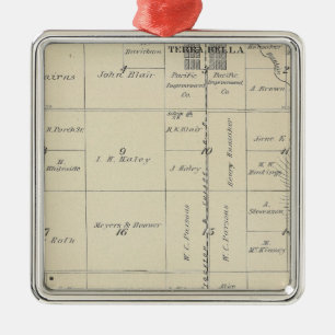 Ornement Métallique Carte de section de T23S R27E Tulare County