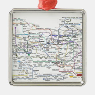 Ornement Métallique Carte de souterrain de Séoul