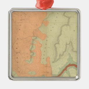 Ornement Métallique Carte des sud de plateau d'Uinkaret demi