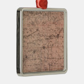 Ornement Métallique Carte du comté de Fillmore, Minnesota (Droite)