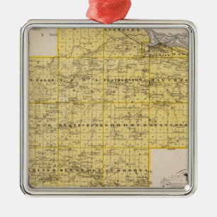 Ornement Métallique Carte du comté de Goodhue, Minnesota