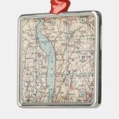 Ornement Métallique Carte du comté de Westchester, New York (Gauche)