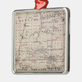 Ornement Métallique Carte du comté d'Iroquois (Gauche)