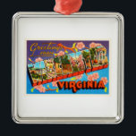Ornement Métallique Carte postale de l'ancien Vintage voyage Wincheste<br><div class="desc">Winchester (Virginie)

Une image de carte postale souvenir de voyage nostalgique et vintage,  un authentique design rétro. Salutations de l'American Travelog Virtual Touring Company!</div>
