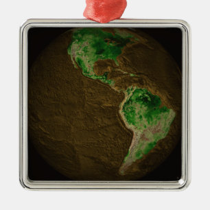 Ornement Métallique Carte topographique de la terre