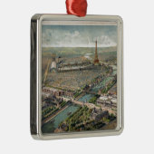 Ornement Métallique Carte vintage de Paris (1900) (Droite)