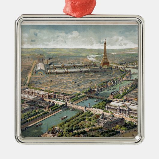 Ornement Métallique Carte vintage de Paris (1900) (Devant)