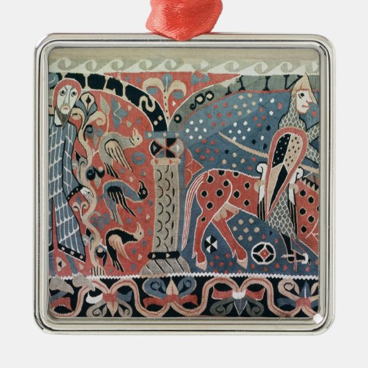 Ornement Métallique Cavalier normand sur un cheval pie (Devant)