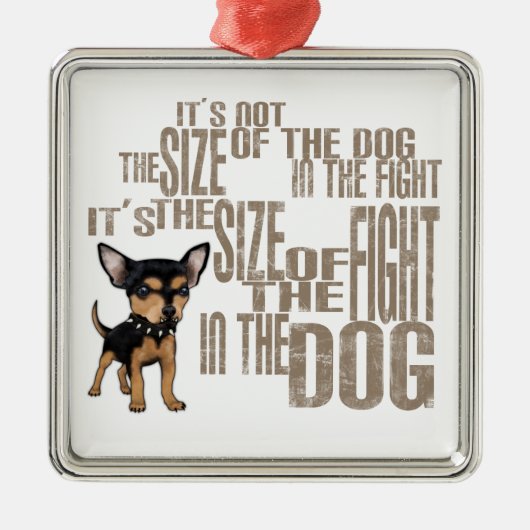 Ornement Métallique Ce n'est pas la taille (Devant)