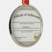 Ornement Métallique Certificat avec le joint d'or (Droite)