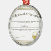Ornement Métallique Certificat avec le joint d'or (Gauche)