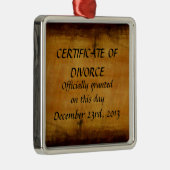 Ornement Métallique Certificat de divorce (Droite)