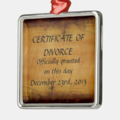 Ornement Métallique Certificat de divorce (Gauche)