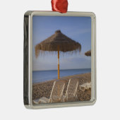 Ornement Métallique Chaises de plage de sable avec le parapluie (Droite)