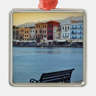 Ornement Métallique Chania à la tombée de la nuit, Chania, Crète, G