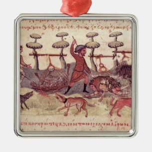 Ornement Métallique Chasse avec des filets