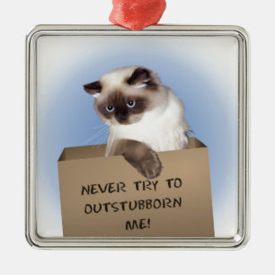 Ornement Métallique Chat dans la boîte