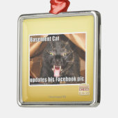 Ornement Métallique Chat de sous-sol (Gauche)