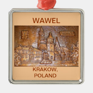 ORNEMENT MÉTALLIQUE CHÂTEAU DE WAWEL CRACOVIE POLOGNE SUR L'ARRIÈRE