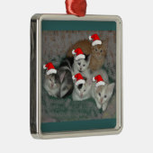 Ornement Métallique chatons de Noël (Droite)