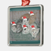 Ornement Métallique chatons de Noël (Gauche)