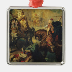 Ornement Métallique Chefs de tribu arabes dans le combat simple