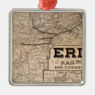 Ornement Métallique Chemin de fer et connexions d'Erie