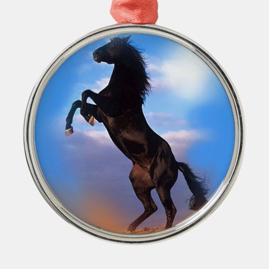 Ornement Métallique Cheval d'élevage (Devant)