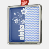 Ornement Métallique Chevron bleu ; Aloha (Gauche)