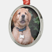 Ornement Métallique Chien chiot mignon Golden Retriever Chien (Gauche)