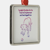 Ornement Métallique Chien et balle - Lumière (Droite)