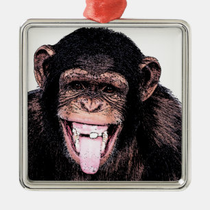 Ornement Métallique Chimpanzé