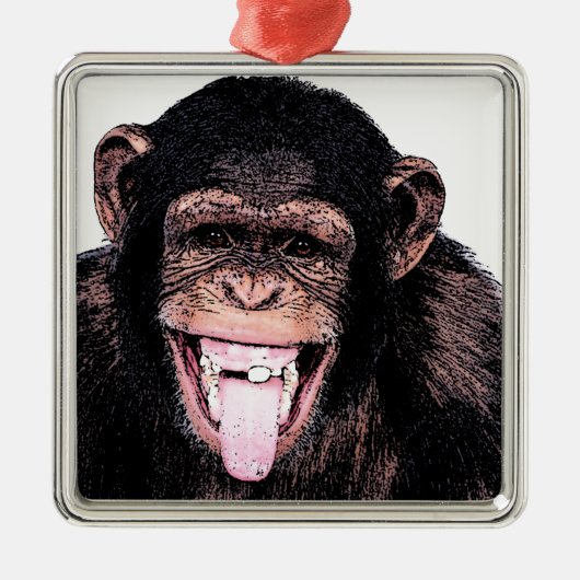 Ornement Métallique Chimpanzé (Devant)