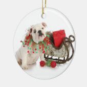 Ornement Métallique Chiot de Noël - séance anglaise de chiot de (Gauche)