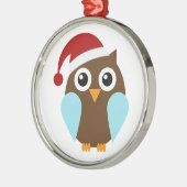 Ornement Métallique Chouette de Noël (Gauche)