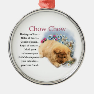 Ornement Métallique Chow Chow Héritage de l'amour