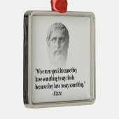Ornement Métallique Citation Par Platon (Droite)