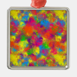 Ornement Métallique CKC Paint Can Florals-Premium Ornament Sq.
