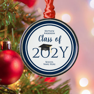 Ornement Métallique Classe de 2024 Élégant diplôme de fin d'études