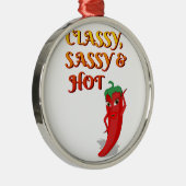 Ornement Métallique Classé Sassy Et Hot Pepper Diva (Droite)